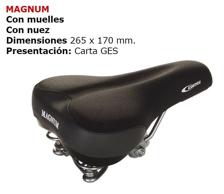 SILLIN BICICLETA GES NEW MAGNUM CON MUELLES CON NUEZ